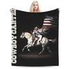 Super Soft Beyonce Cowboy Carter 2025 Tour Throw Blanket Premium Fleece Flannel Bed Blanket Cozy Plush Bedspread All Season Use