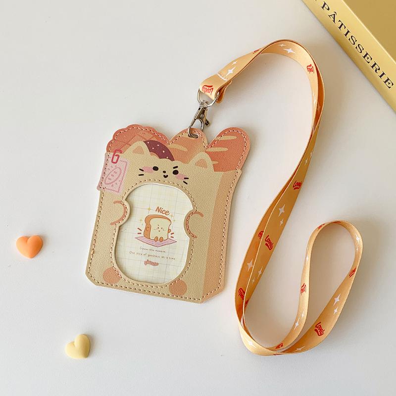 Cute Cartoon Capybara Animal Decoration Set Campus Card Protection Set Small Card Key Chain Pendant Photo Storage Protector