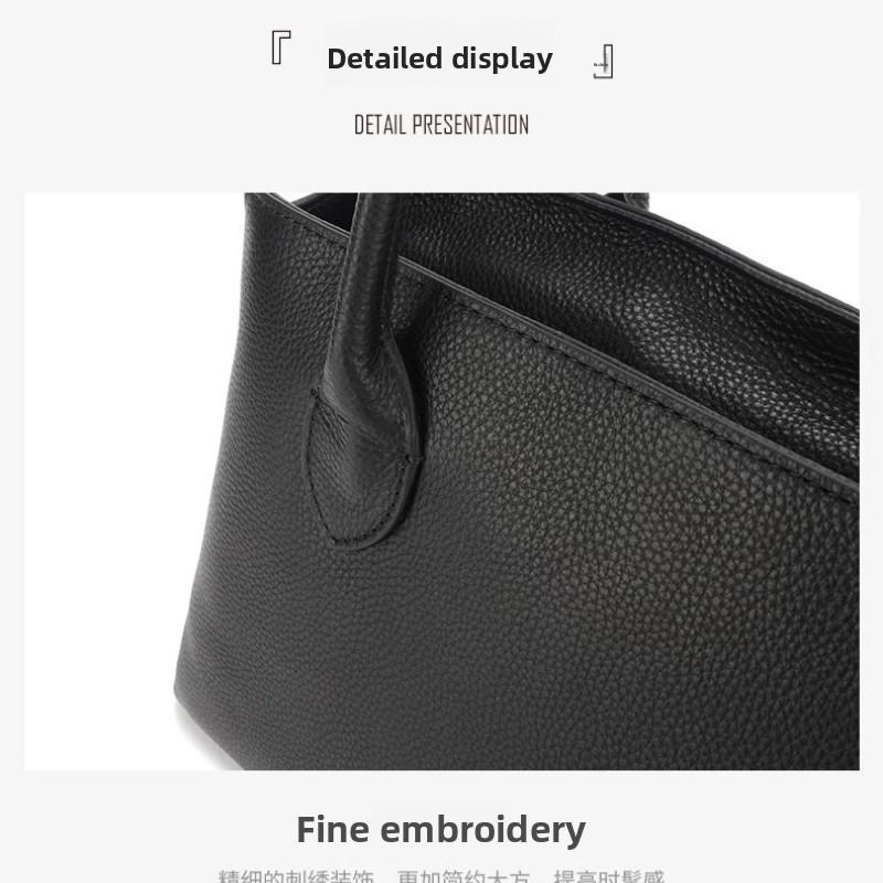 2026 Simple Single Shoulder Bag, Genuine Leather Large Capacity Underarm Bag, Handheld Tote Bag