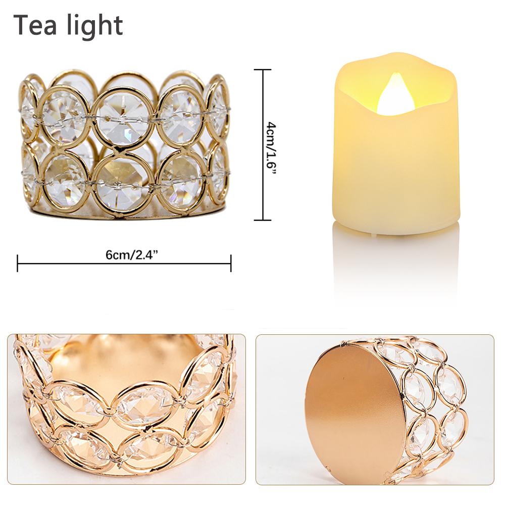 Candle Holders Wedding Decor Valentine's Day Crystal Tea Light Candlestick Family Table Decoration Home Decor Gift Box Candles