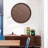 Custom Silent Wood Grain Quartz Wall Clock for Living Room