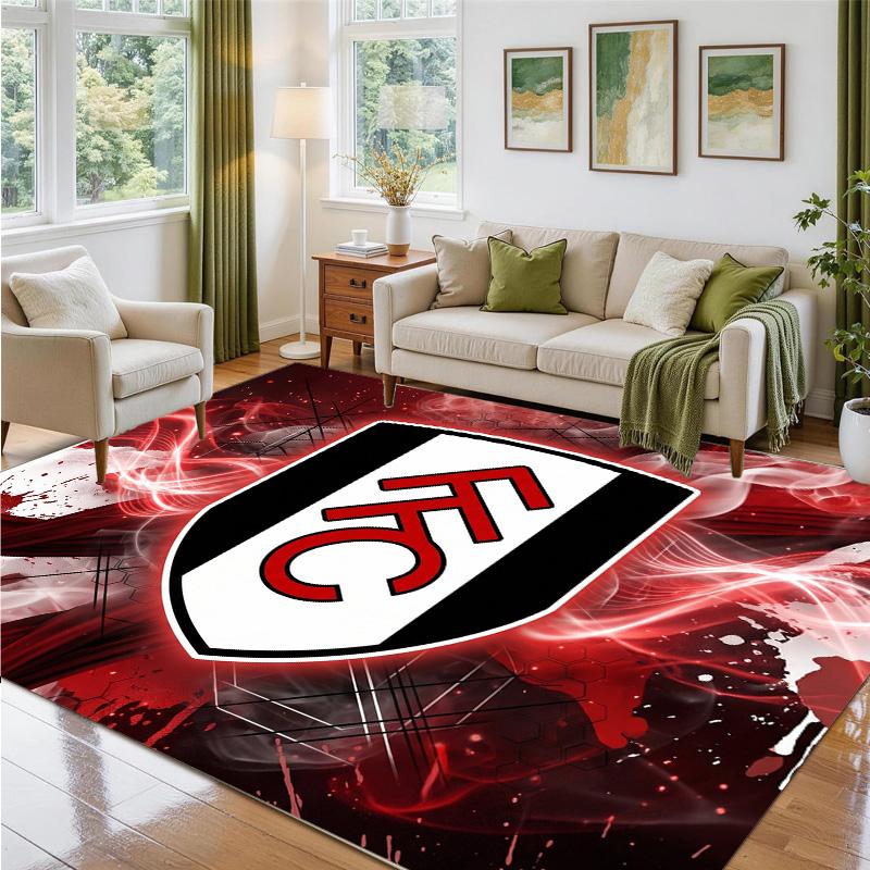 Fulham Voetbal Design Kristalfluweel Tapijt Zacht Decoratief Matje voor Slaapkamer Entree