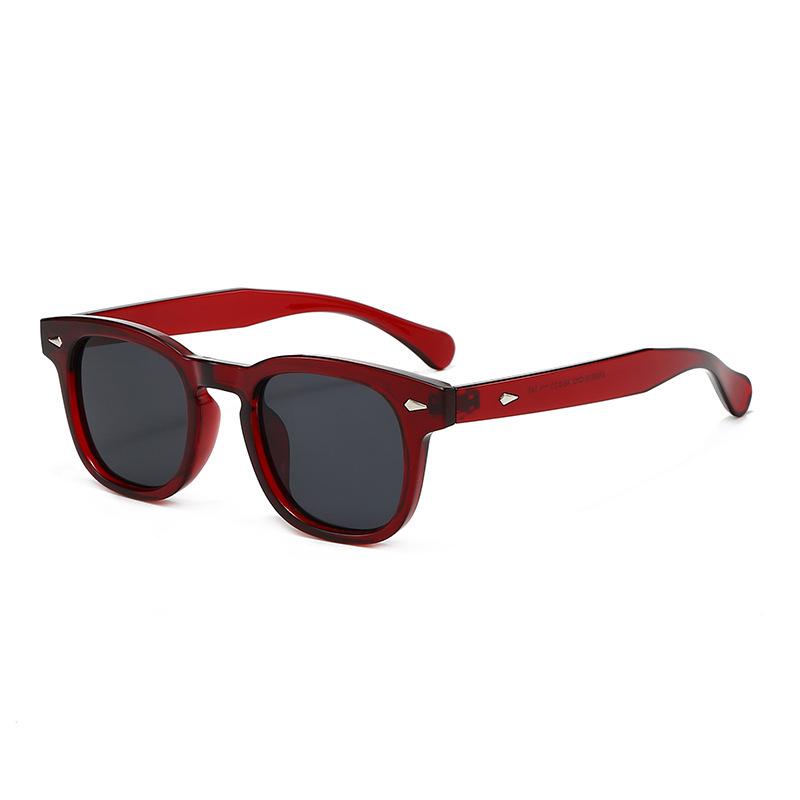 Retro Rivet Square Sunglasses: Classic European & American Style for High-End Fashion