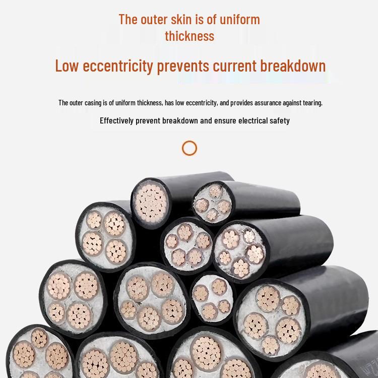 Flame Retardant Copper Core ZC-YJV Cable: 1-5 Cores, 10/16/25/6 Sizes