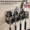 Metal Toothbrush Storage Rack Wall-Mounted U-Shaped Card Slot Electric Toothbrush Holder Razor Cup Shelf Bathroom Organizer