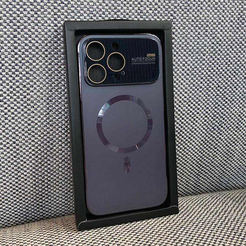 Applicable To IPhone14 Mobile Phone Case AG Matte Magnetic Suction Apple 13Promax Magnetic Suction Tape Large Window 15 Simple