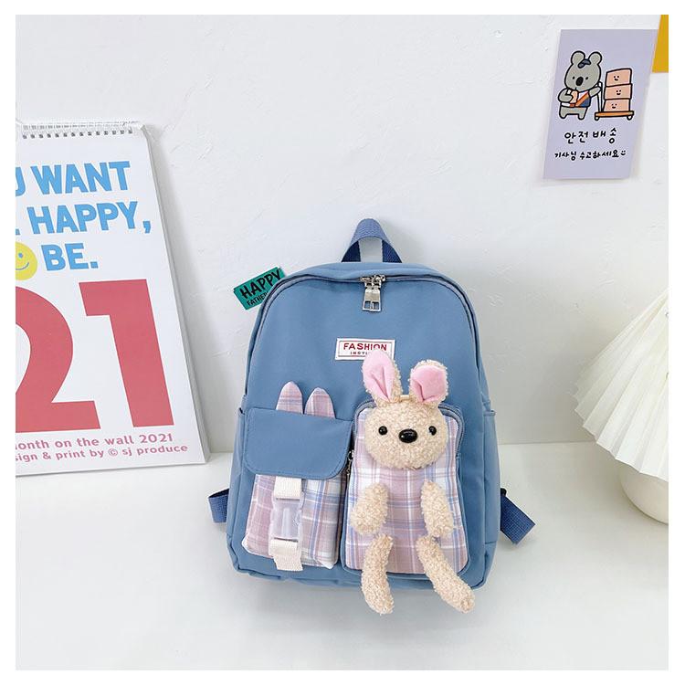 Adorable Cartoon Bear Rabbit Kids Backpack Ideal For Preschool Boys Girls Ages 3-6 Breathable And Durable Nylon