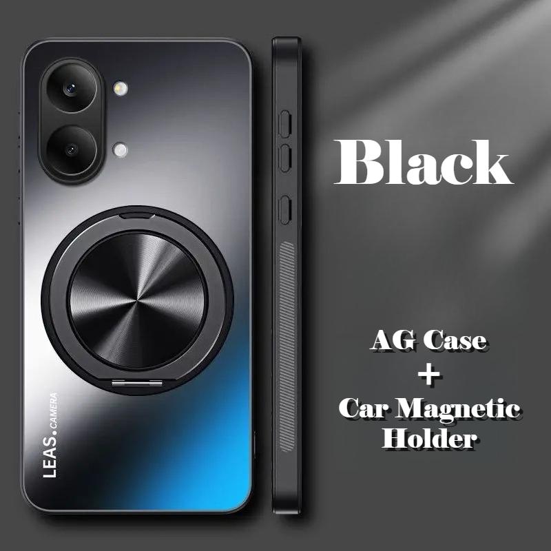 

AG Frosted 360° Car Magnetic Rotating Bracket Acrylic Cover for POCO X8 Pro X8 Pro Max Redmi Turbo 5 5 Max Shockproof Bumpe Case POCO M8 PRO MAX чорний