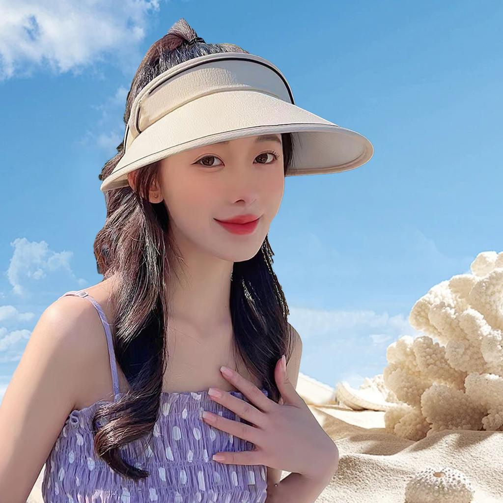 Women Sun Hat Large Brim UV ive Beach Sun Hat Fashionable Acrylic Fibres