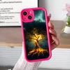 World Life Tree Mobile Phone Case for iPhone 17 16 15 14 13 12 11 Air Pro Max Plus Thicken TPU Colorful Cover Cover Cellphones