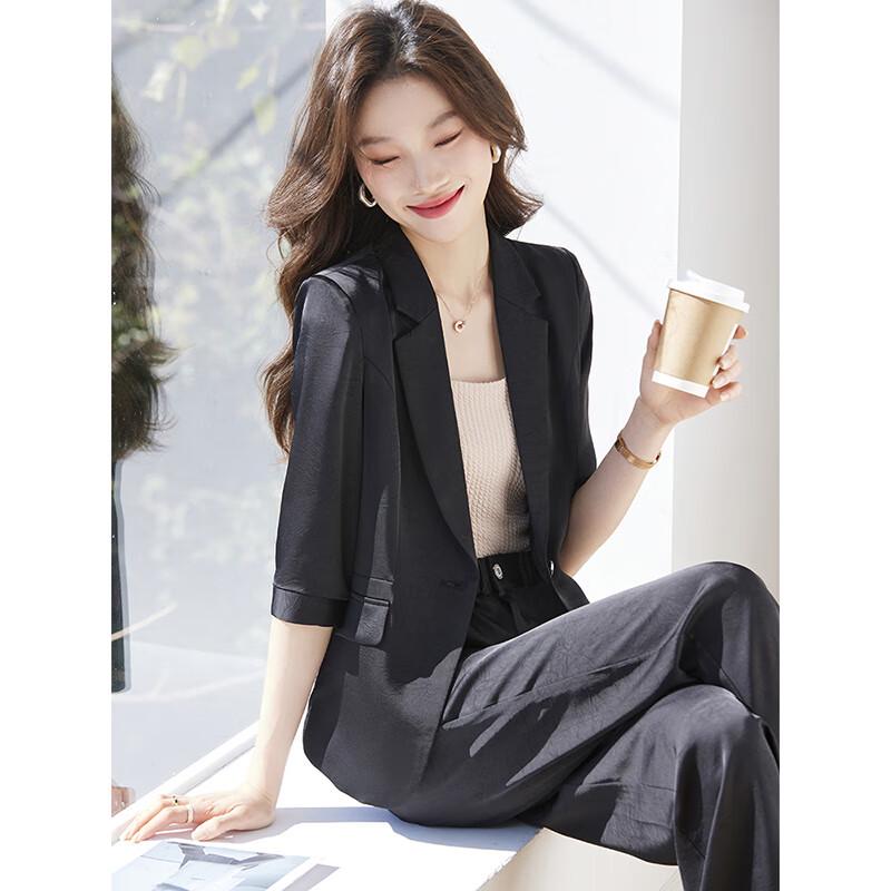 Женский приталенный деловой повседневный костюм L