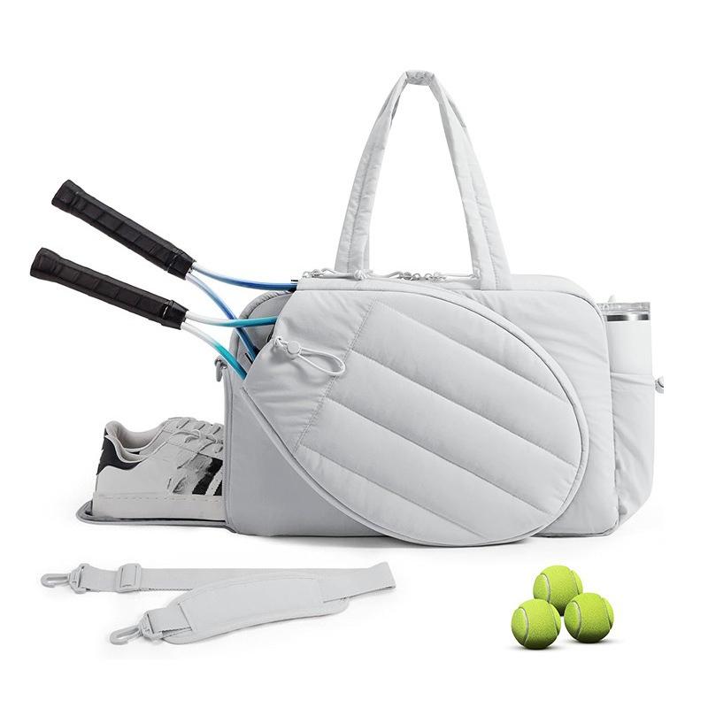 Borsa a Spalla per Tennis Sportiva Palestra Borsa Tote per Deposito Portatile Multi Tasche Borsa a Mano per Badminton Grande da Viaggio Escursionismo Campeggio Borsa a Spalla