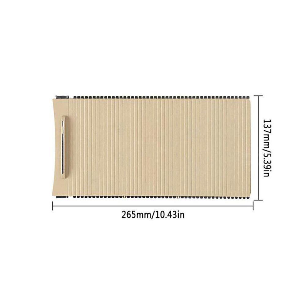 For 09-13 Buick LaCrosse Beige Center Console Roller Blind Cover + Plating Trim