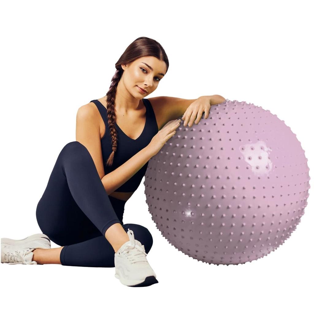 Inflatable gymnastic ball 65 cm - pink