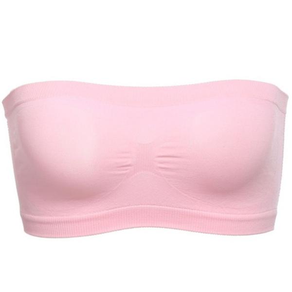 Buy Women Seamless Strapless High Elastic Wrapped Chest Breathable Basic Chest Wrap Bra at