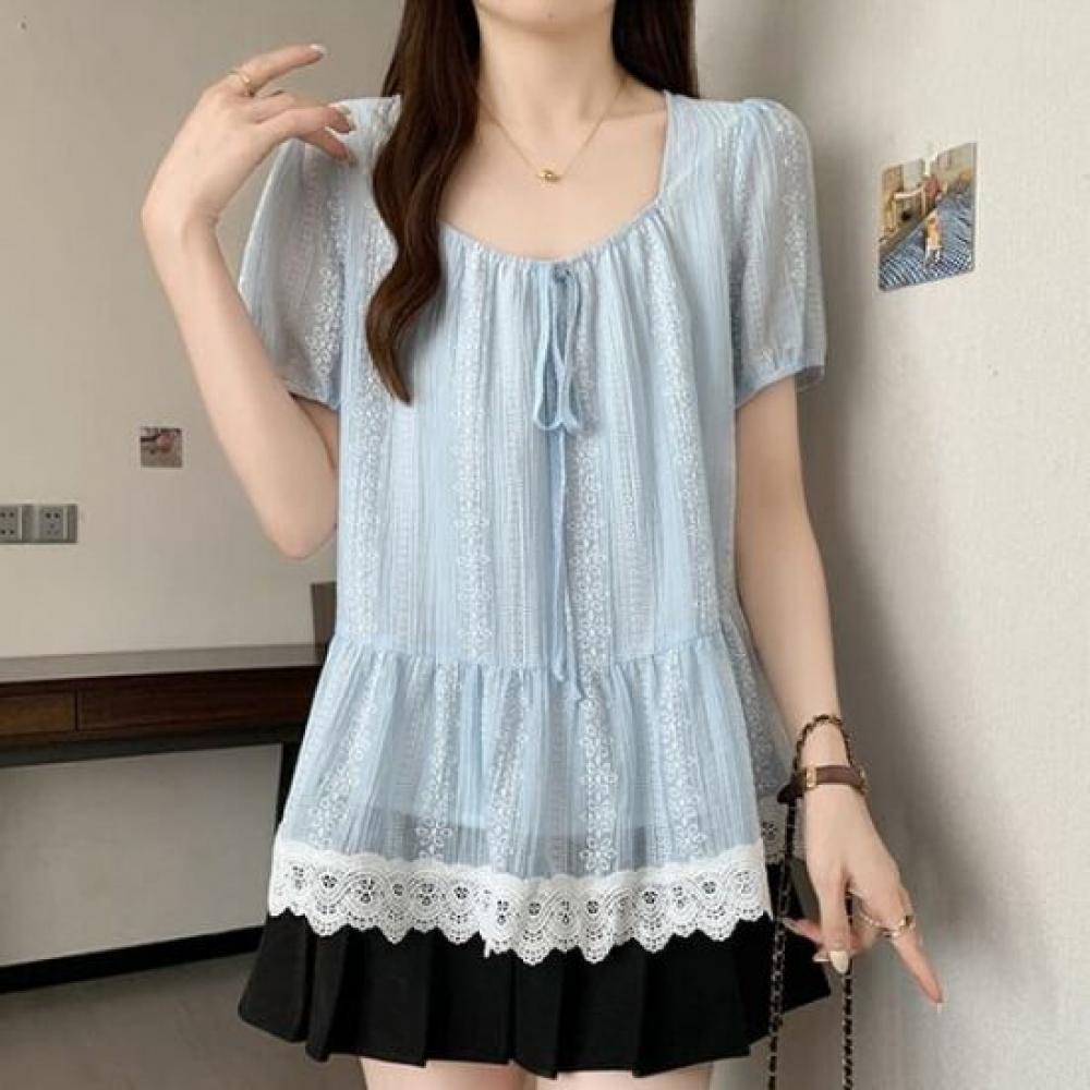 Navava Romantic Lace Ribbon Blouse Nb2818