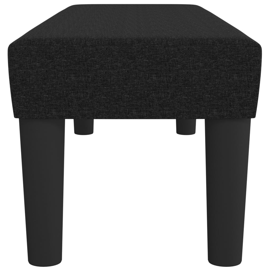 Black Bench 100 X 30 X 30 Cm Fabric