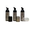 Available 60ml Transparent Black Foam Mousse Bottle for Face Wash and Travel-friendly Cosmetic Packaging.