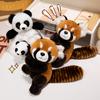 Hochlandkuh Roter Panda Plüschrucksäcke Niedliche Panda-Plüschtiere Kawaii Klatschring Armband Halloween Geburtstagsgeschenke