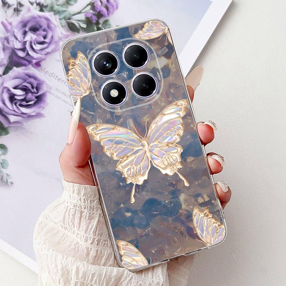 For Xiaomi Redmi Note 14 Pro Plus Case New Popular Flower Marble Soft Silicone Cover For Xiaomi Redmi Note 14 Pro Global Capinha
