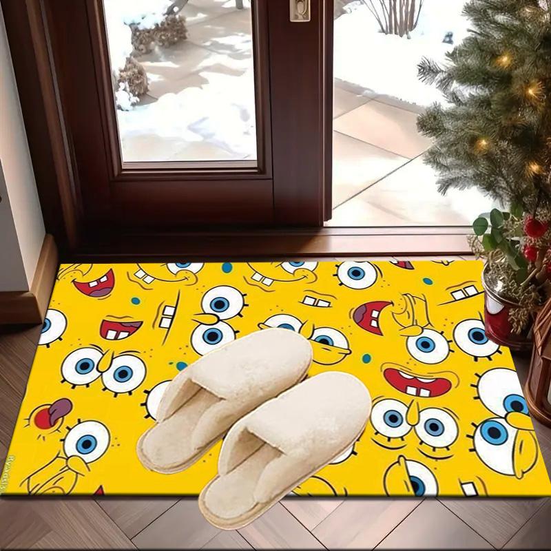 Sponge Expressions Pattern Carpet, Chair Rug,Rug for Office Bedroom Living Rooms, Doormat Decor Fan Gift Christmas Gift
