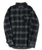 Shop Flannel Check Shirt XL Gray Ombre Patterned Long Slim Just the Right Size [JIGGYS SHOP] Jiggy's Men's Shirt, Sleeve, Fall/Spring Wear, 100%