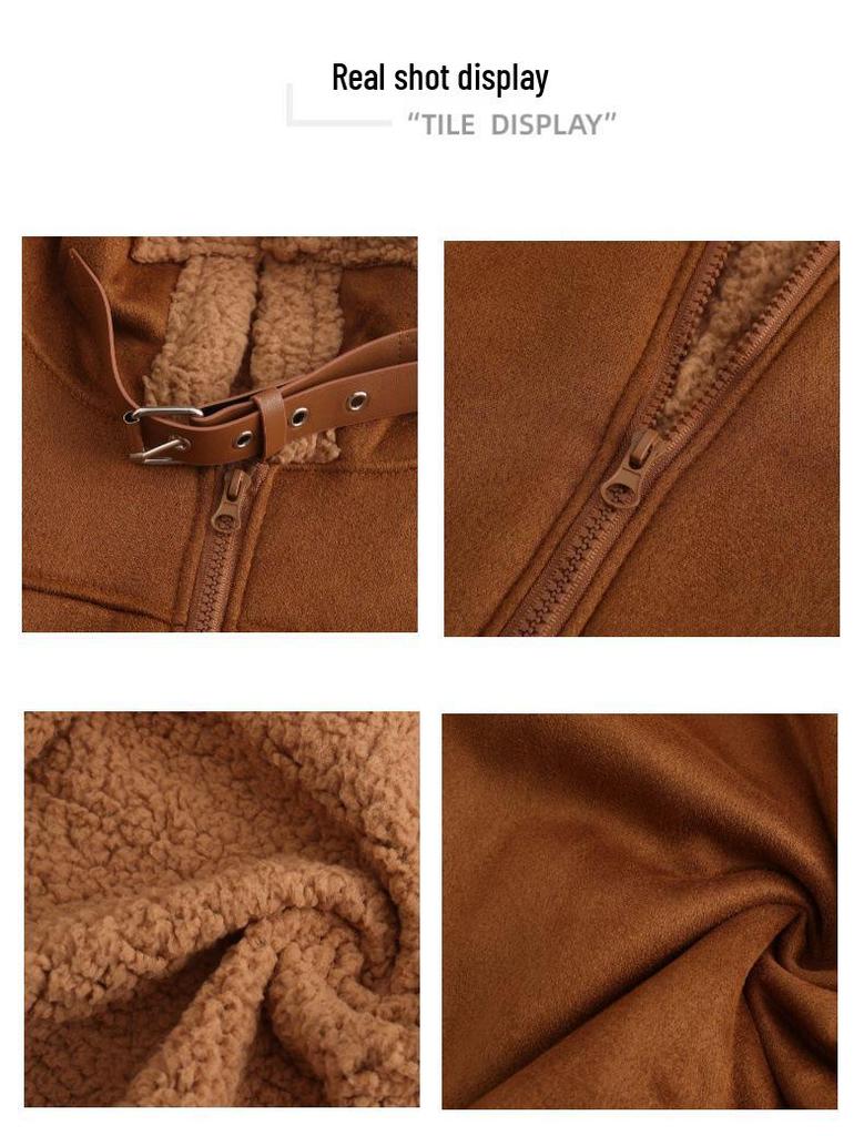 Men's Winter Leather Jacket with Thick Fur Lining - Large Size, Warm Cross-Border Coat