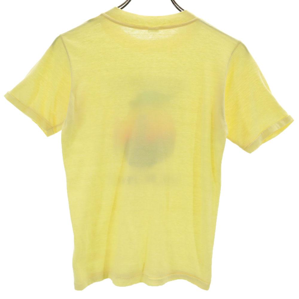 VINTAGE 70s Short sleeve THE BIG PEACH T-shirt yellow Atlanta Men's Used