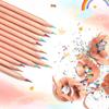 Seven-Color Gradient Rainbow Pencil: Multicolor Stroke Pen for Children's Art