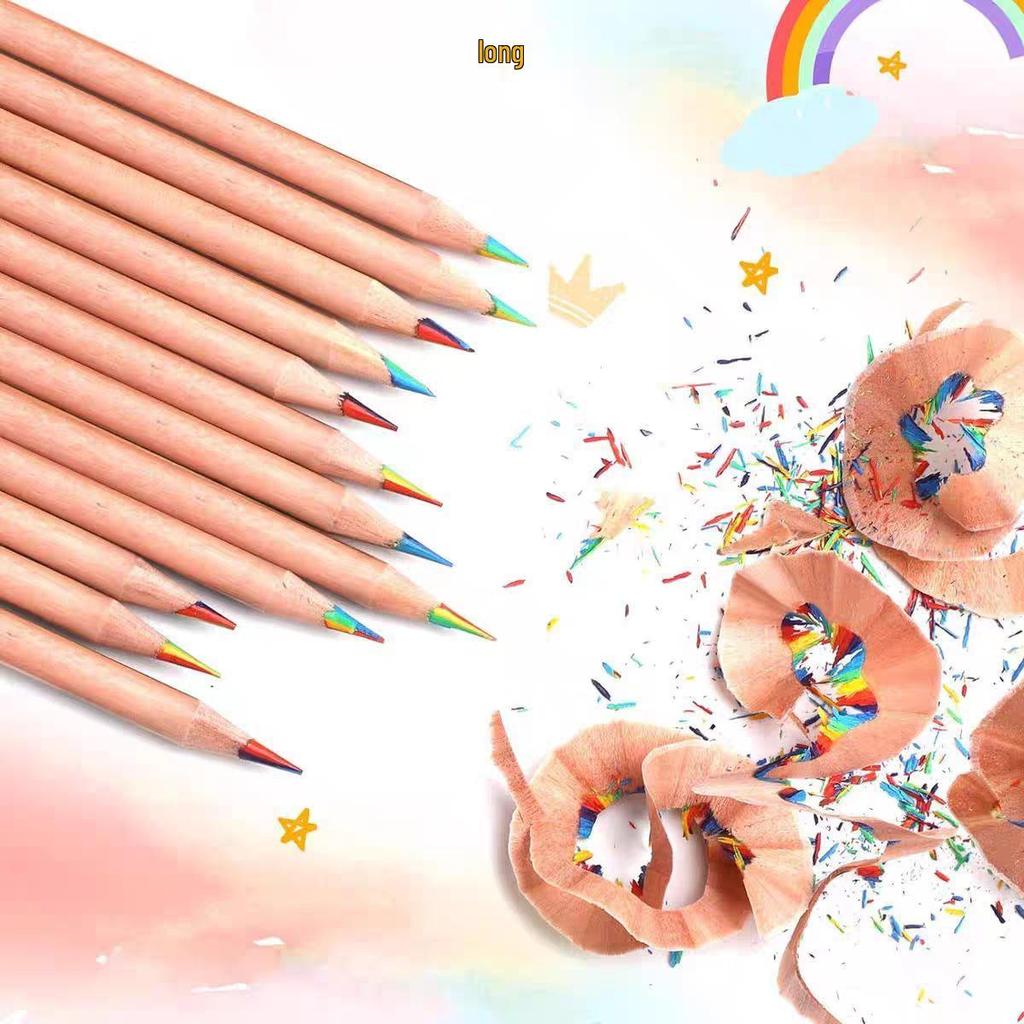 Seven-Color Gradient Rainbow Pencil: Multicolor Stroke Pen for Children's Art