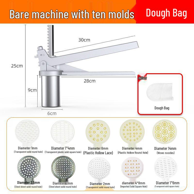 Compact Multi-Purpose Stainless Steel Noodle & Gnocchi Press Machine