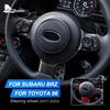 Real Hard Carbon Fiber Cover For Subaru BRZ Toyota 86 2017 2018 2024 Car Steering Wheel Frame Sticker