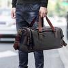 Top Quality Casual Travel Duffel PU Leather Men Large Capacity Travel Messenger Bag Tote Black Bag