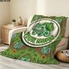 Custom Name,Bulbasaur Printed Flannel Blanket, soft throw for bedroom sofa, washable, Christmas present, great gift.