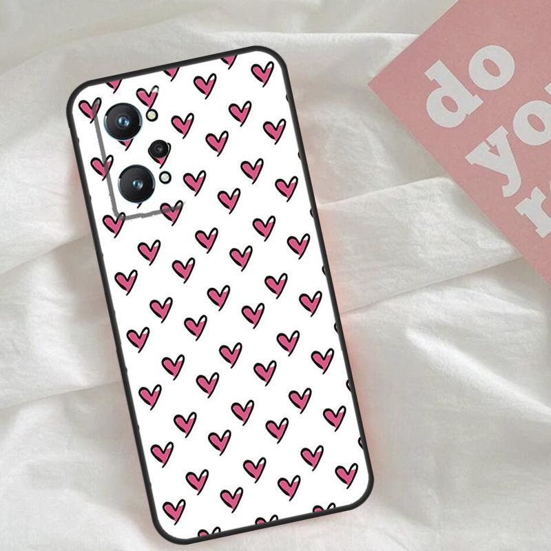 Heart Cartoon Girls Case For Realme C65 C67 C71 C63 C61 C55 C51 C53 C35 C75 11 12 13 14 15 Pro Plus GT6 GT7 Pro