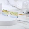 Frameless Sunglasses Women'S Square Leopard Sunglasses Men'S Trendy Glasses Shades