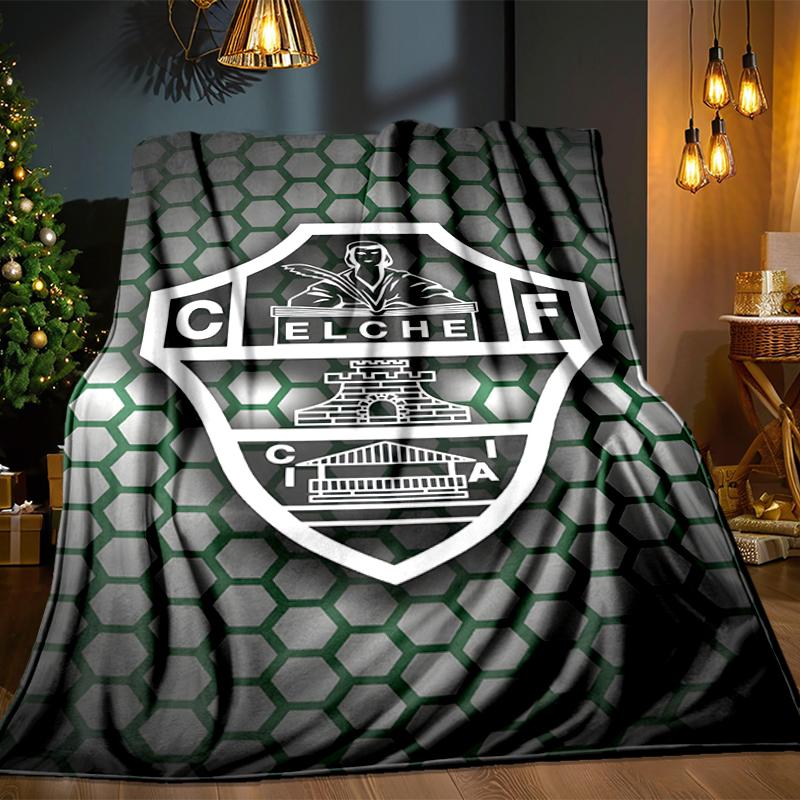 Football Elche Crest Design Blanket Lightweight Ideal Bedding Blanket Perfect for Travel, Camping, Living Rooms, Offices, Sofas, Fan Christmas gift