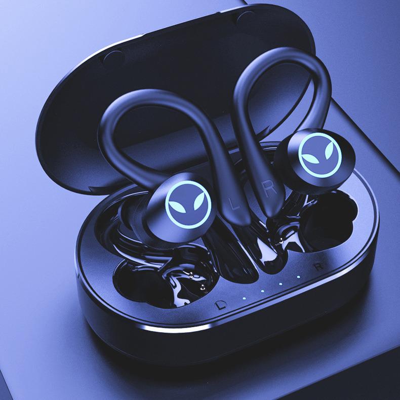 Wasserdichtes Ohrbügel-Geräuschunterdrückungs-Bluetooth-TWS-Drahtloses In-Ear-Sport-Gaming-Headset