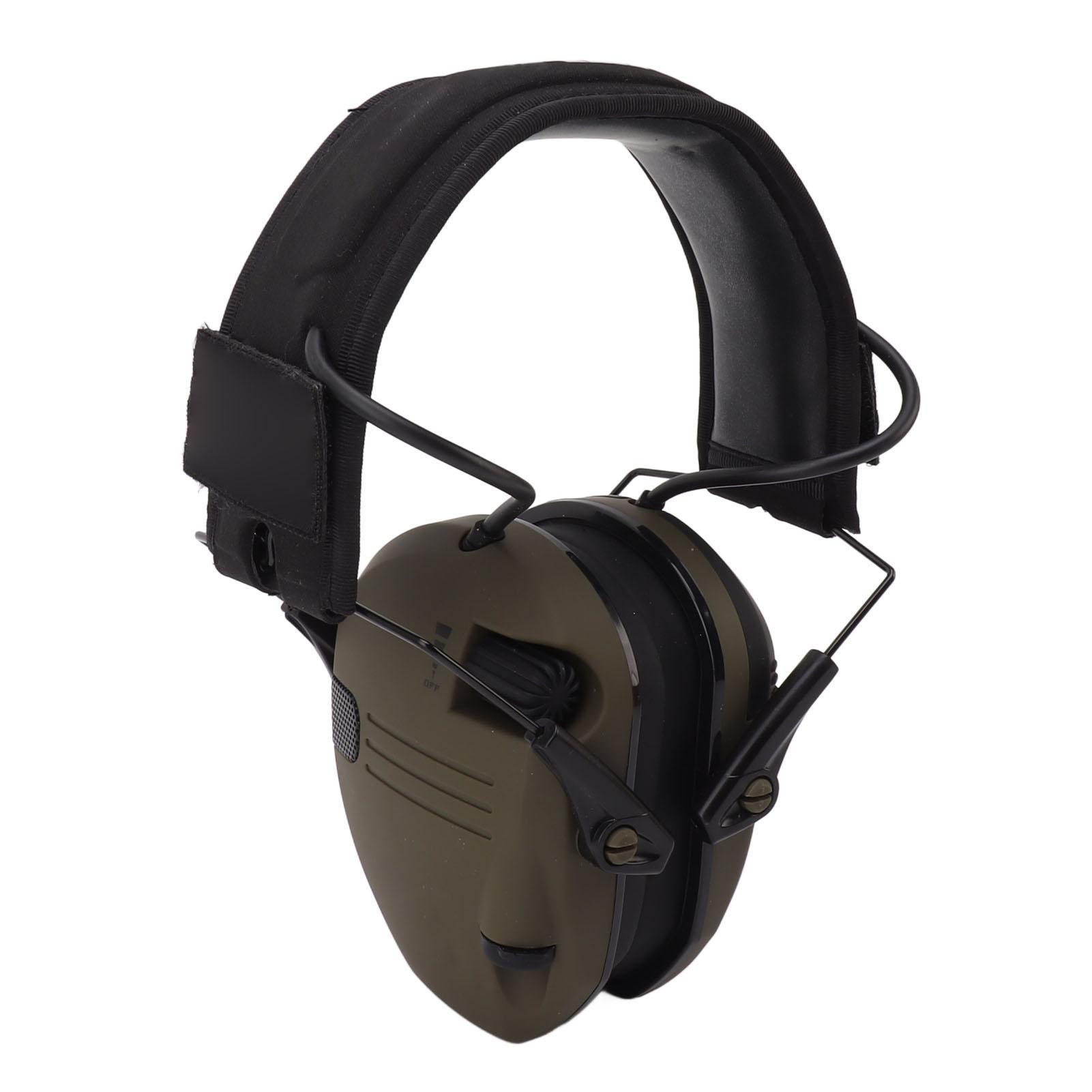 

Электронные наушники с шумоподавлением Складные АБС Регулируемое оголовье Защитные наушники для работы при кошении зелёный