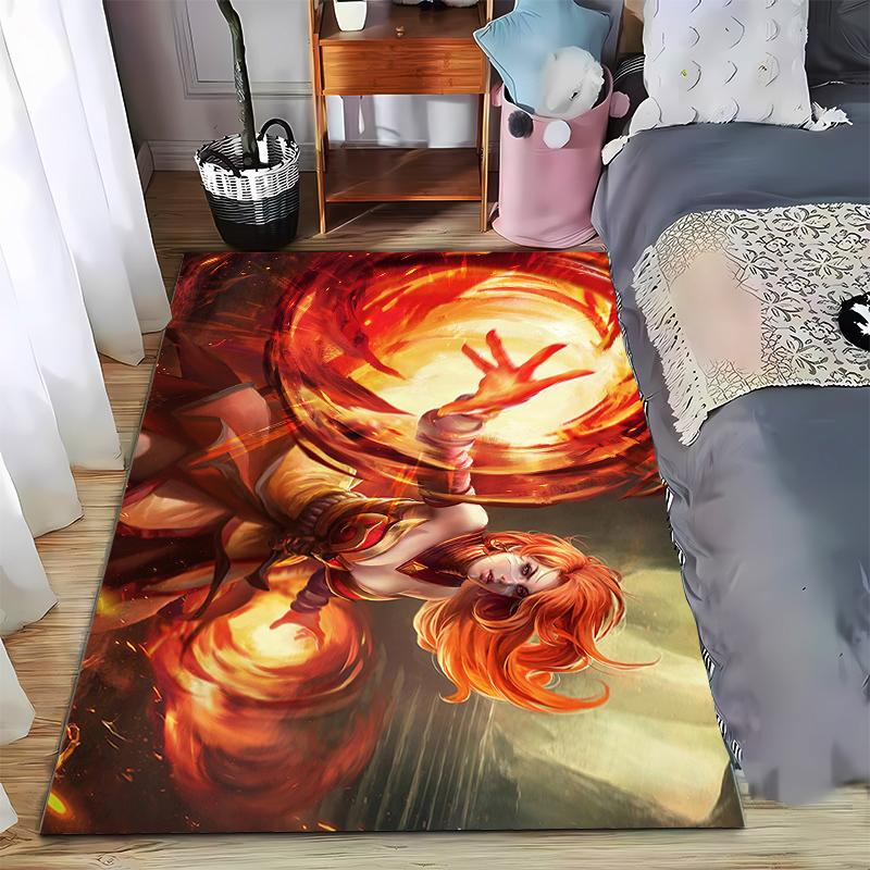 

Cool Flame Sorceress Rug Design with Energy Suitable for use as an anti-slip game mat for living room and bedroom sofas 40x60cm( 15x23in )