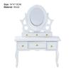 Mini Cabinet High Simulation Decoration Wood Dollhouse Dressing Mirror Table Model for Bedroom Scene
