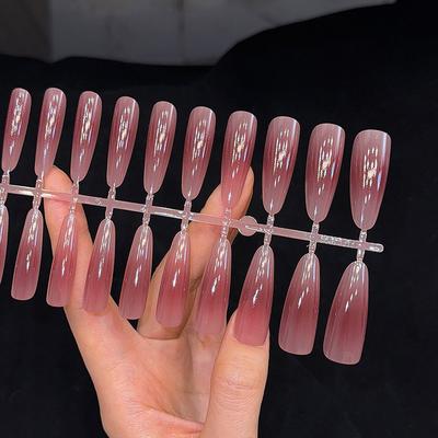 30Pcs Gradient Nude Color Fake Nail Press On Quick Extension Matte Wearable False Nails Natural Multi-Style Full Cover Nail Tips