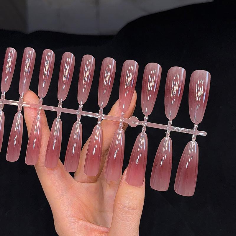 30Pcs Gradient Nude Color Fake Nail Press On Quick Extension Matte Wearable False Nails Natural Multi-Style Full Cover Nail Tips