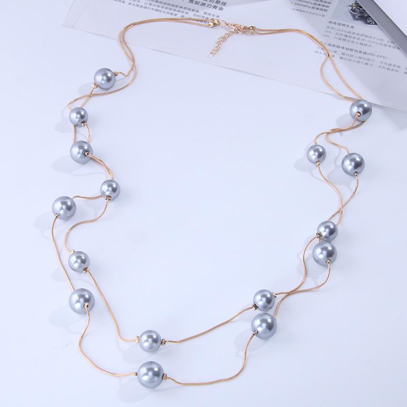 Elegant Double Layer Pearl Necklace for Women