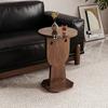 Solid Wood Coffee Table Movable Round Side Tables Modern Luxury Living Rooms Sofa Tables Nordic Household Wooden Furniture