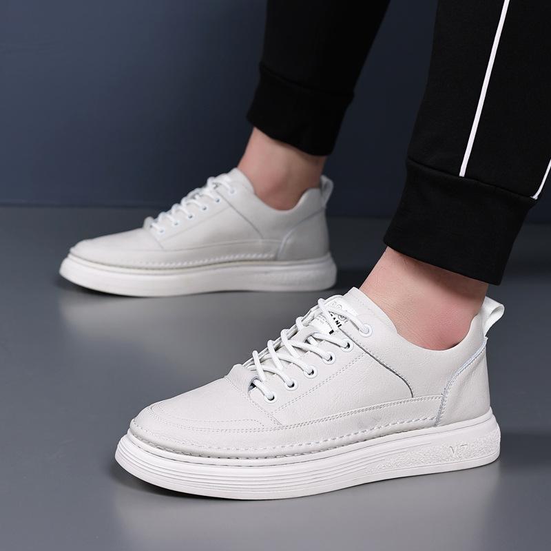 Leather autumn and winter breathable casual leather shoes platform non-slip Korean version board shoes fashionable versatile business men's shoes