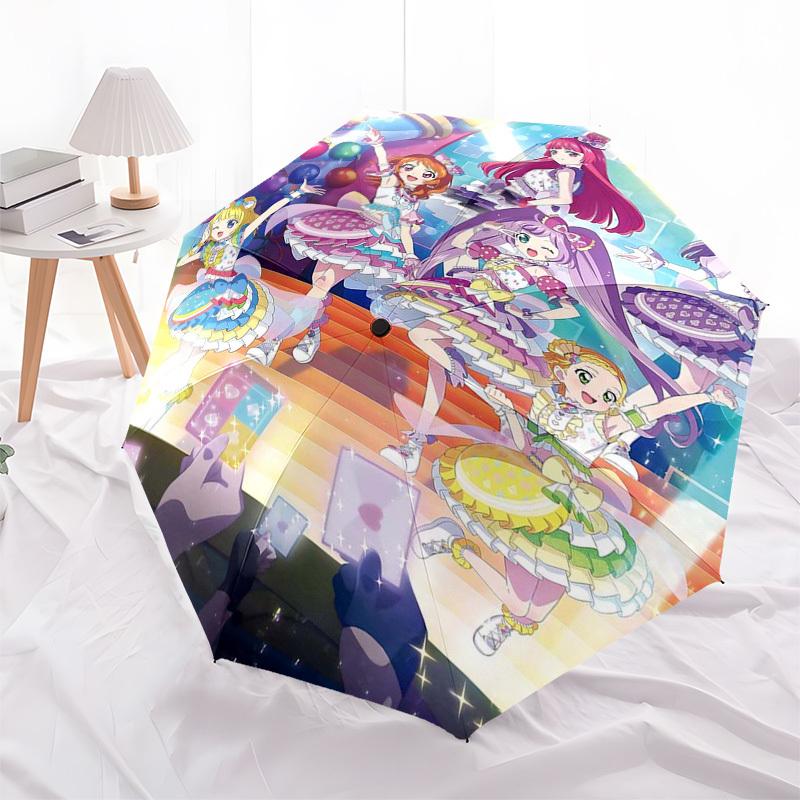 

1pc Love Live! Outdoor Umbrella - Automatic Opening & Closing, Portable 3-Fold Design with 8-Bone Iron Frame - Perfect Gift for Fans, Travelers, Daily