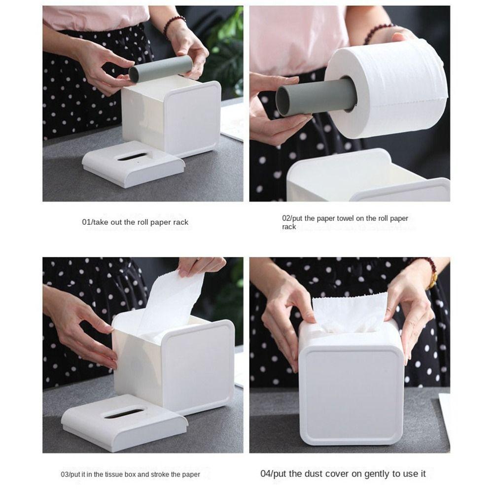 MultiFunction Roll Paper Holder Paper Towel Napkin Storage Box New Square Tissue Box  Kitchen