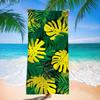 Tropical Hibiscus Palm Leaf Beach Towel Hawaiian Floral Botanical Print Quick Dry Towel Lightweight Absorbent Towel for Beach