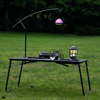 Camping IGT Lampe Hängegestell Aluminiumlegierung Tischlaternenständer Edelstahl Bogenlichtgestell für Outdoor Camping Wandern
